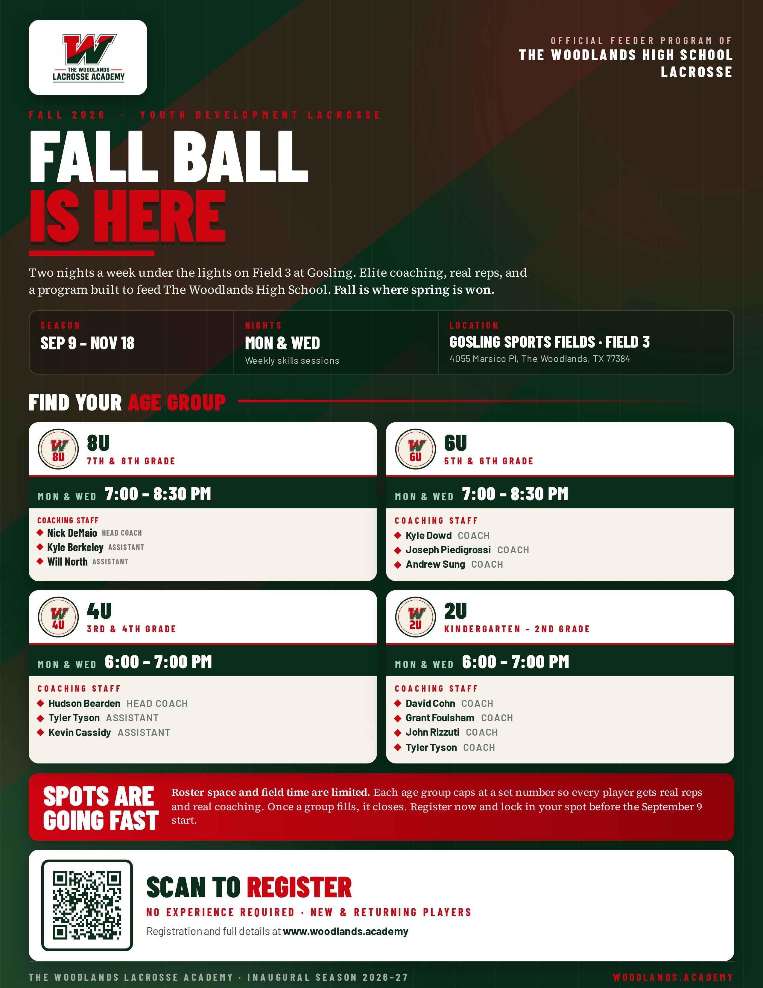 Fall Ball is here: schedules and coaches by age group